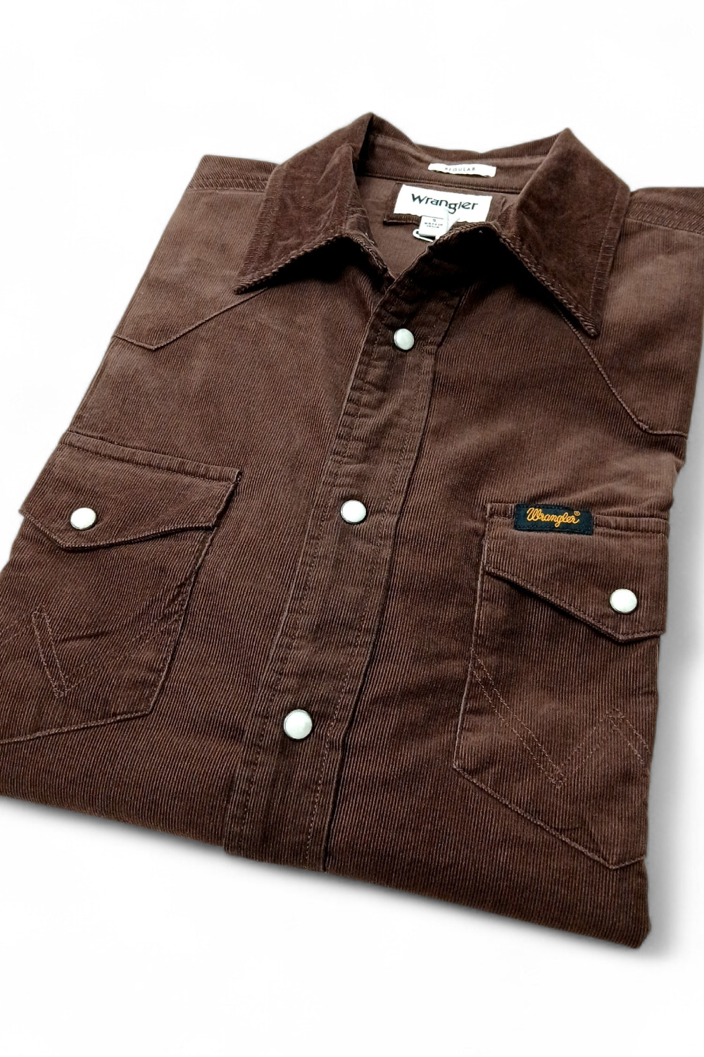 WRANGLER WESTERN CORD SHIRT MAHOGANY KOSZULA MĘSKA