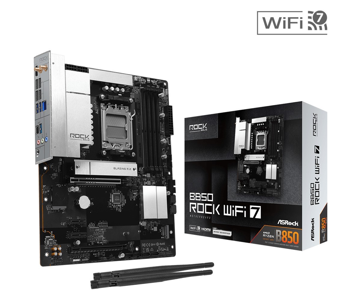 ASRock B850 ROCK WIFI 7 AM5 4DDR5 ATX