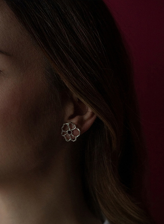 Kolczyki pozłacane Kwiat Granatu