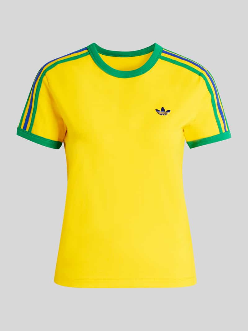 t-shirt o kroju slim fit z mieszanki bawełny