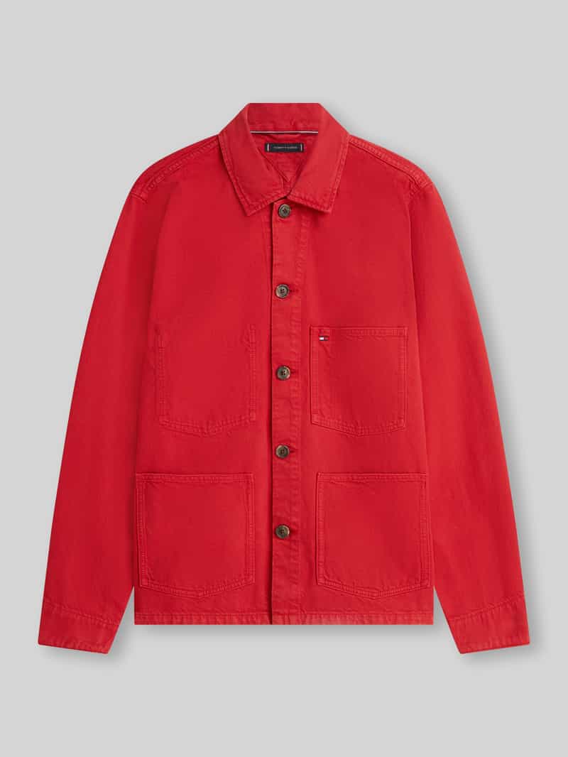 Kurtka koszulowa z czystej bawełny w kroju regular fit