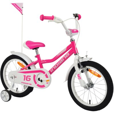 Rower dziecięcy INDIANA Roxy Kid 16 cali dla dziewczynki Różowy