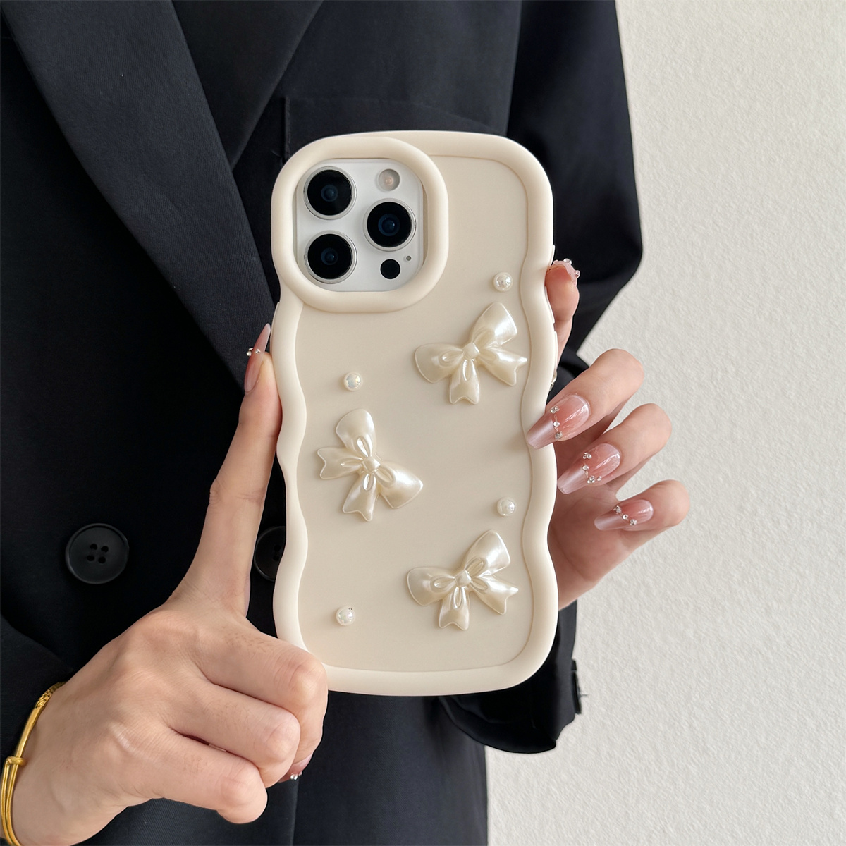 TEMU Etui na telefon z muszką, Prosty i Uroczy Design, Stylowa Ochronna Obudowa dla iPhone 17, 17 Air, 16 Pro Max, 15 Pro, 14 Plus, 13, 12, 11, 7