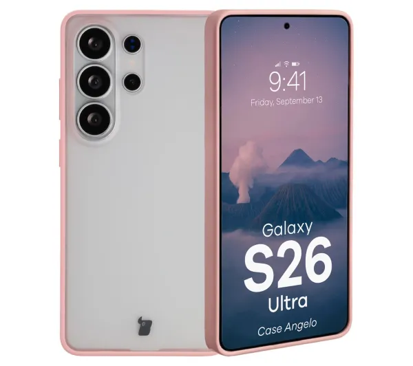 Bizon Case Angelo do Galaxy S26 Ultra Jasnoróżowy