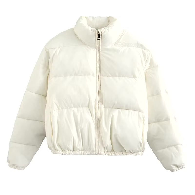 Puchowa zimowa kurtka damska - Biały XS