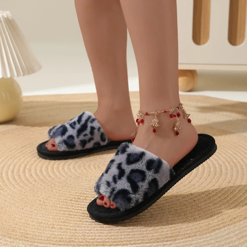 Kapcie w panterkę - Szary 36-37