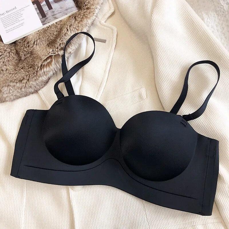 Bezszwowy biustonosz - Czarny S