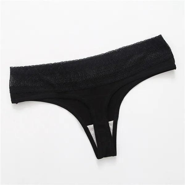 Bezszwowe stringi - Czarny S/M