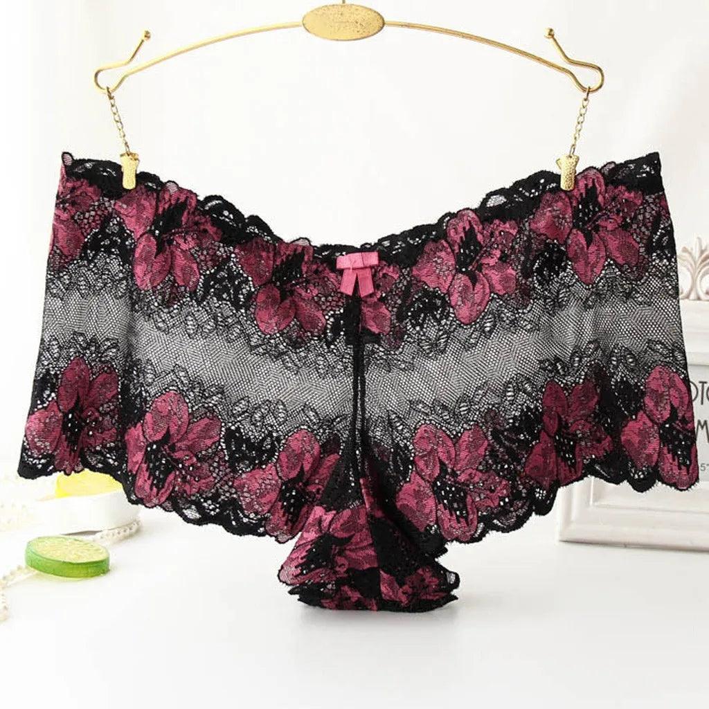 Koronkowe majtki - Czarny M