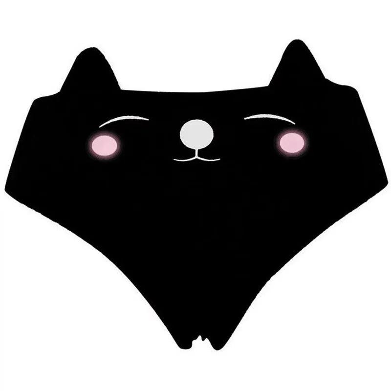 Bawełniane figi z motywem kota - Czarny S