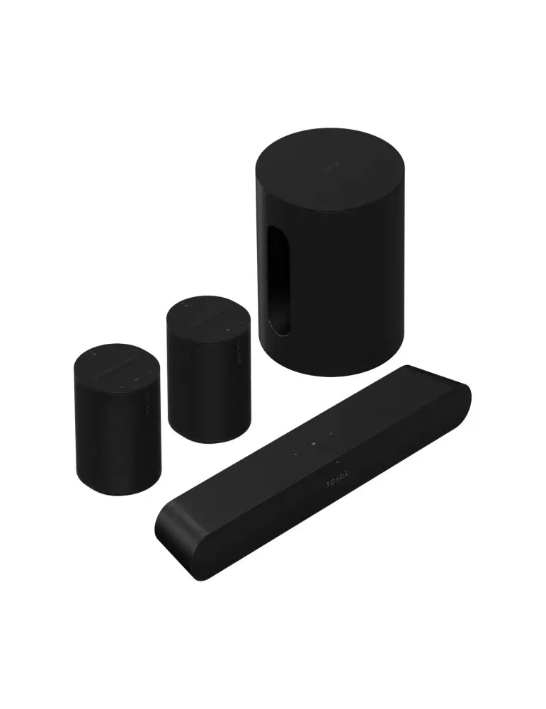 Zestaw Sonos Ray + Era 100 + Sub Mini — Dźwięk premium do domu z Wi-Fi, Kolor: Czarny
