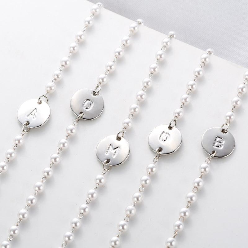 Bransoletka z inicjałem - A Srebrny