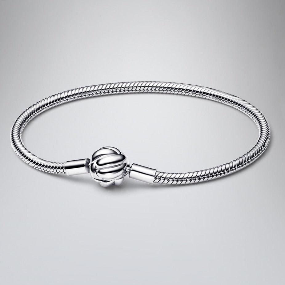 Bransoletka z zawieszką modułową - Srebrny 17 cm