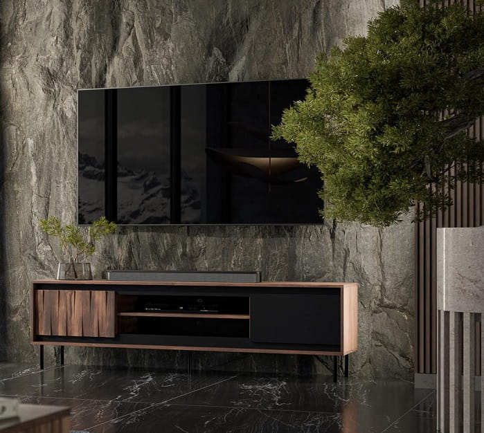 Długi stolik pod telewizor loft 180 cm Umeblowana.com