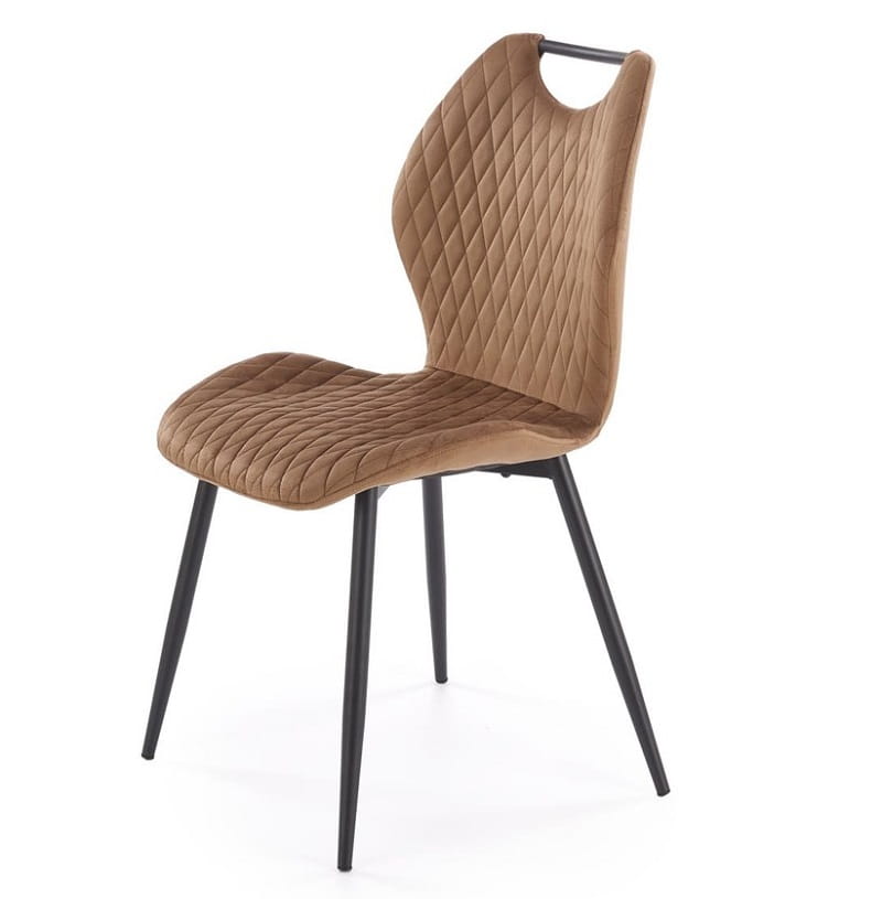 Beżowe krzesło kuchenne z przeszyciami Umeblowana.com
