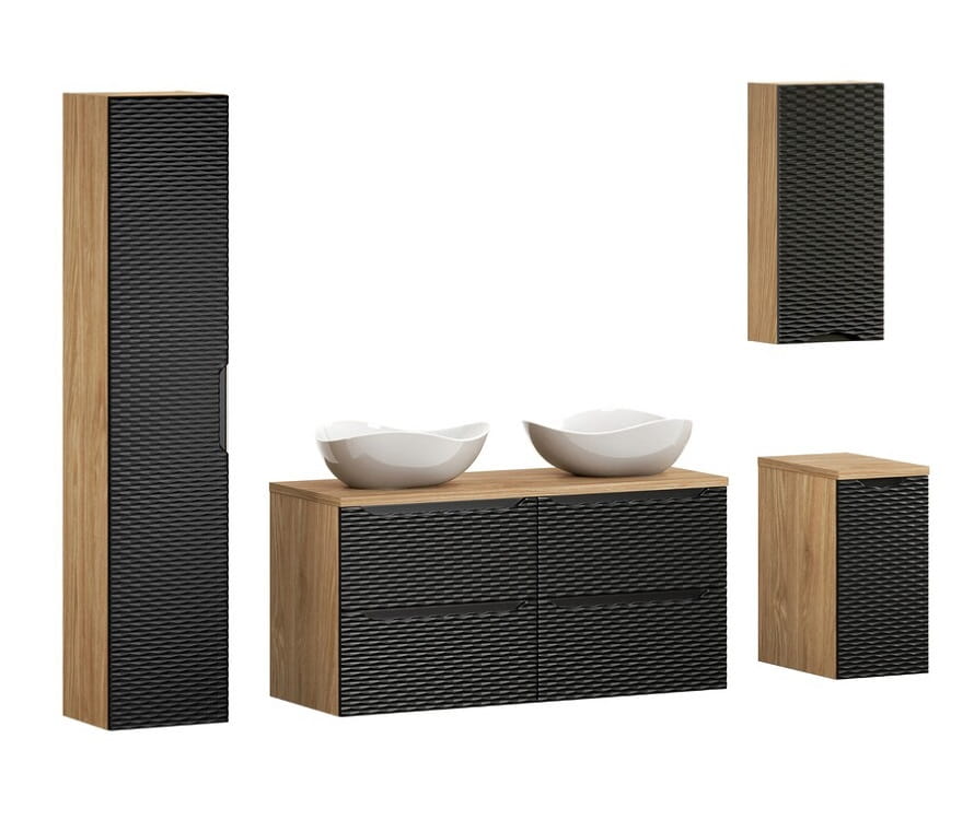 Duży komplet mebli wiszących do łazienki loft Umeblowana.com