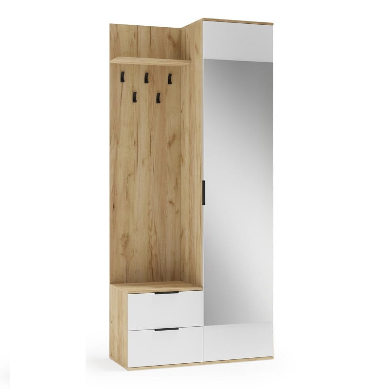 Wieszak do przedpokoju z szafą i szufladami Umeblowana.com