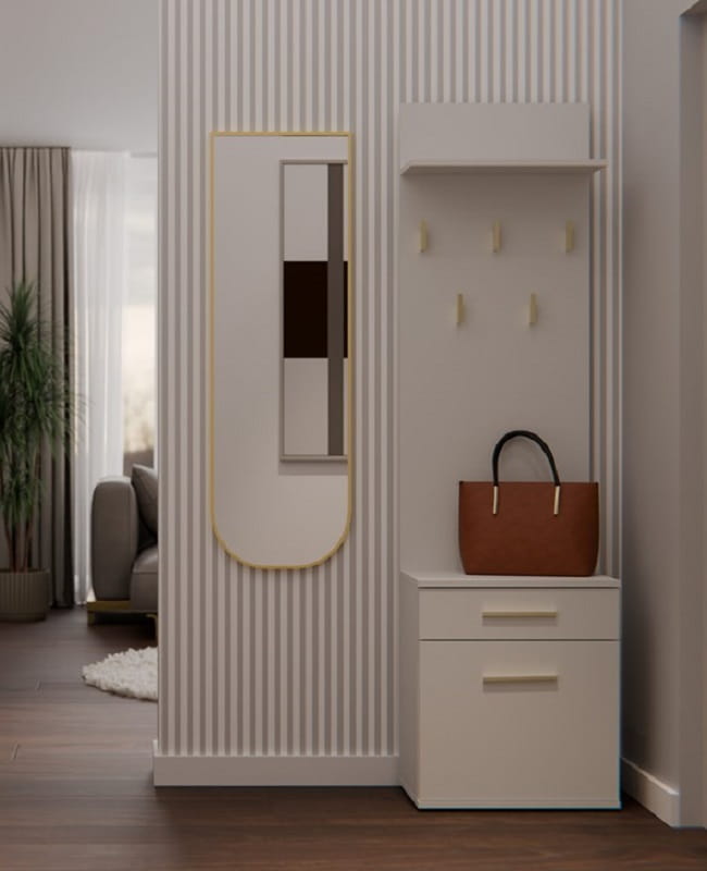 Wieszak do korytarza z szafką na buty kaszmir Umeblowana.com