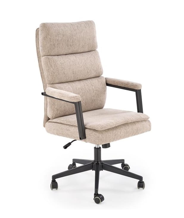 Beżowy fotel gabinetowy na kółkach Umeblowana.com