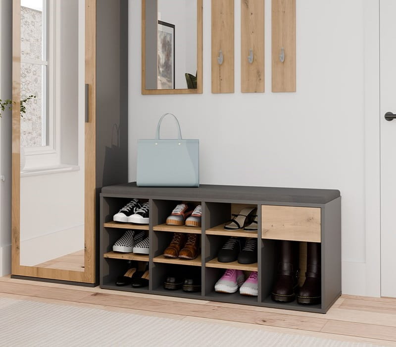 Loftowa szafka na buty z szufladą 110x35cm Umeblowana.com