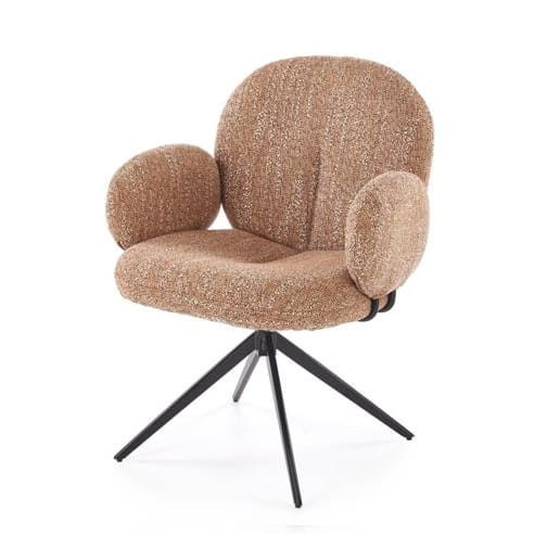 Cynamonowe krzesło z obrotowym siedziskiem Umeblowana.com