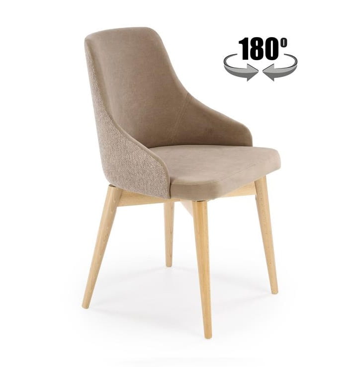 Beżowe krzesło w stylu skandynawskim Umeblowana.com