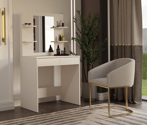 Elegancka mała toaletka z lustrem kaszmir Umeblowana.com