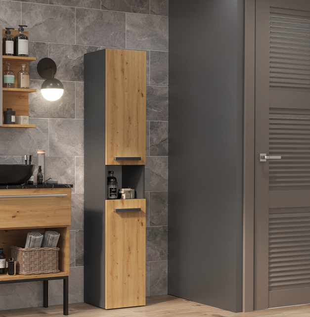 Wąski regał łazienkowy szafka na kosmetyki Umeblowana.com