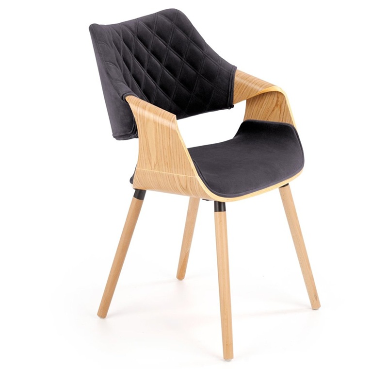 Designerskie krzesło ze sklejki z podłokietnikami Umeblowana.com