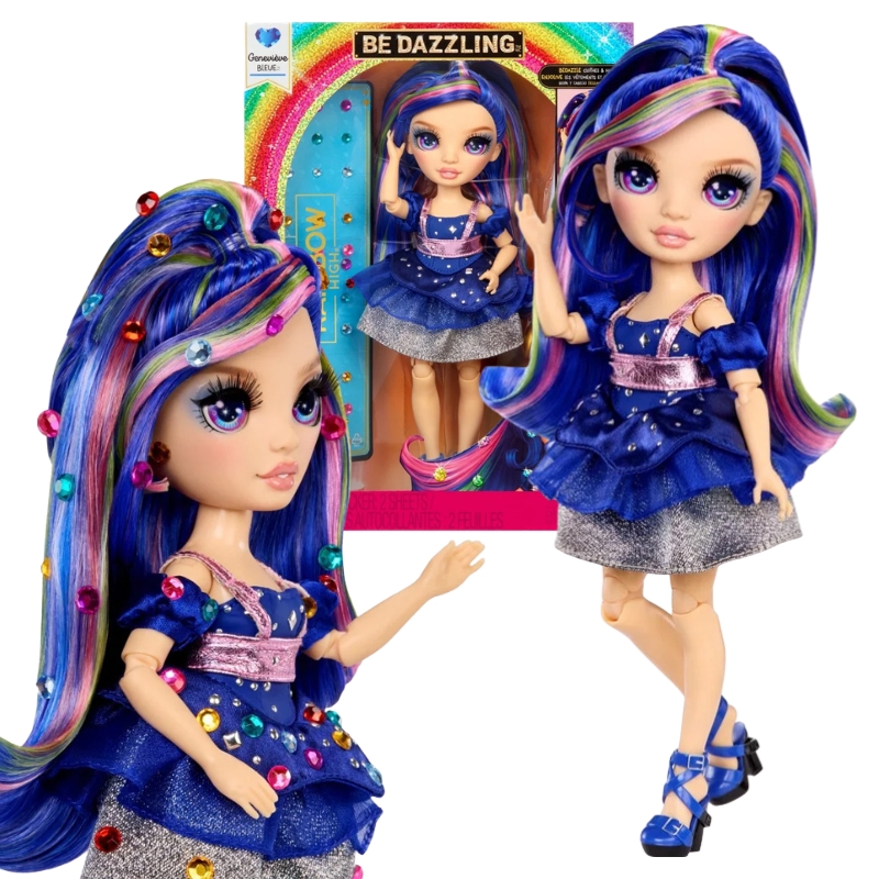 Rainbow High Be Dazzling Zestaw Lalka Genevieve Bleue + Akcesoria 4+