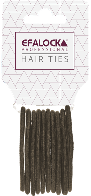 Efalock, gumki do włosów standard, brązowe 10szt., ref. 14102397