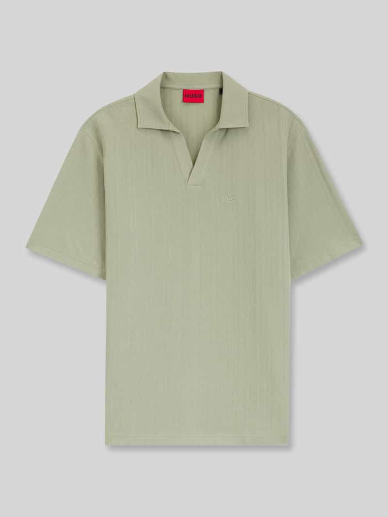 Koszulka polo o kroju relaxed fit z fakturowanym wzorem model 'DALIBO'