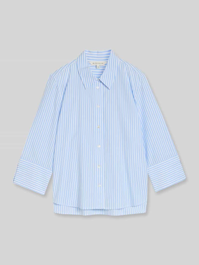 Bluzka koszulowa o kroju regular fit z mieszanki lyocellu i bawełny