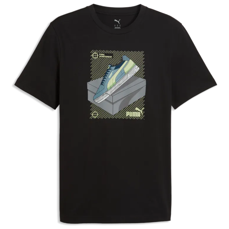Koszulka męska Puma Graphic Tee Rozmiar: XXL / Kolor: czarny/niebieski