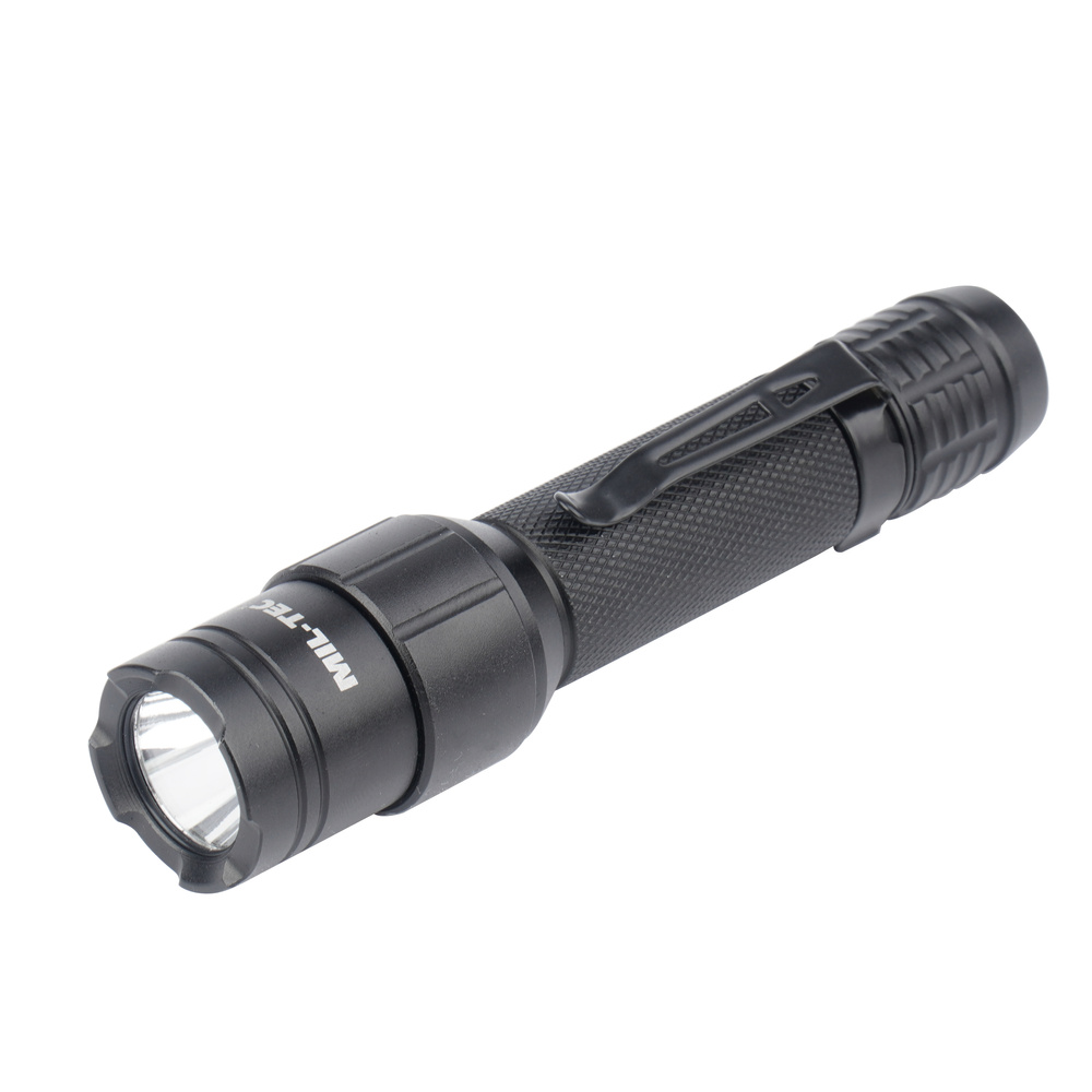 Mil-Tec - Latarka ręczna Stablampe Mini Recharge - Strobe - 450 lm - Czarna - 15154100