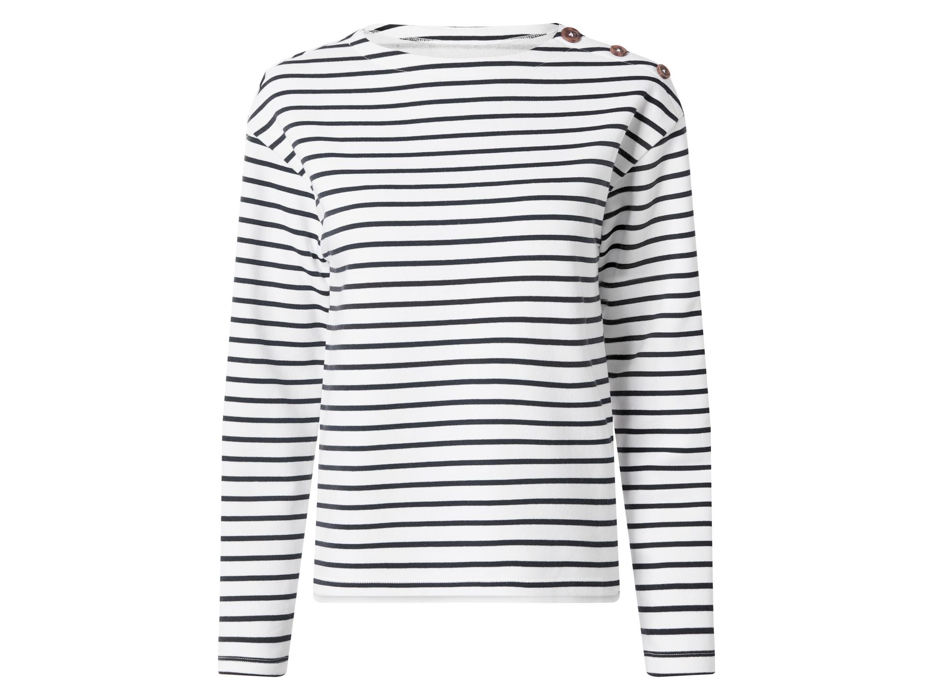 ESMARA® Bluza dresowa damska z bawełną (W paski, S (36-38))