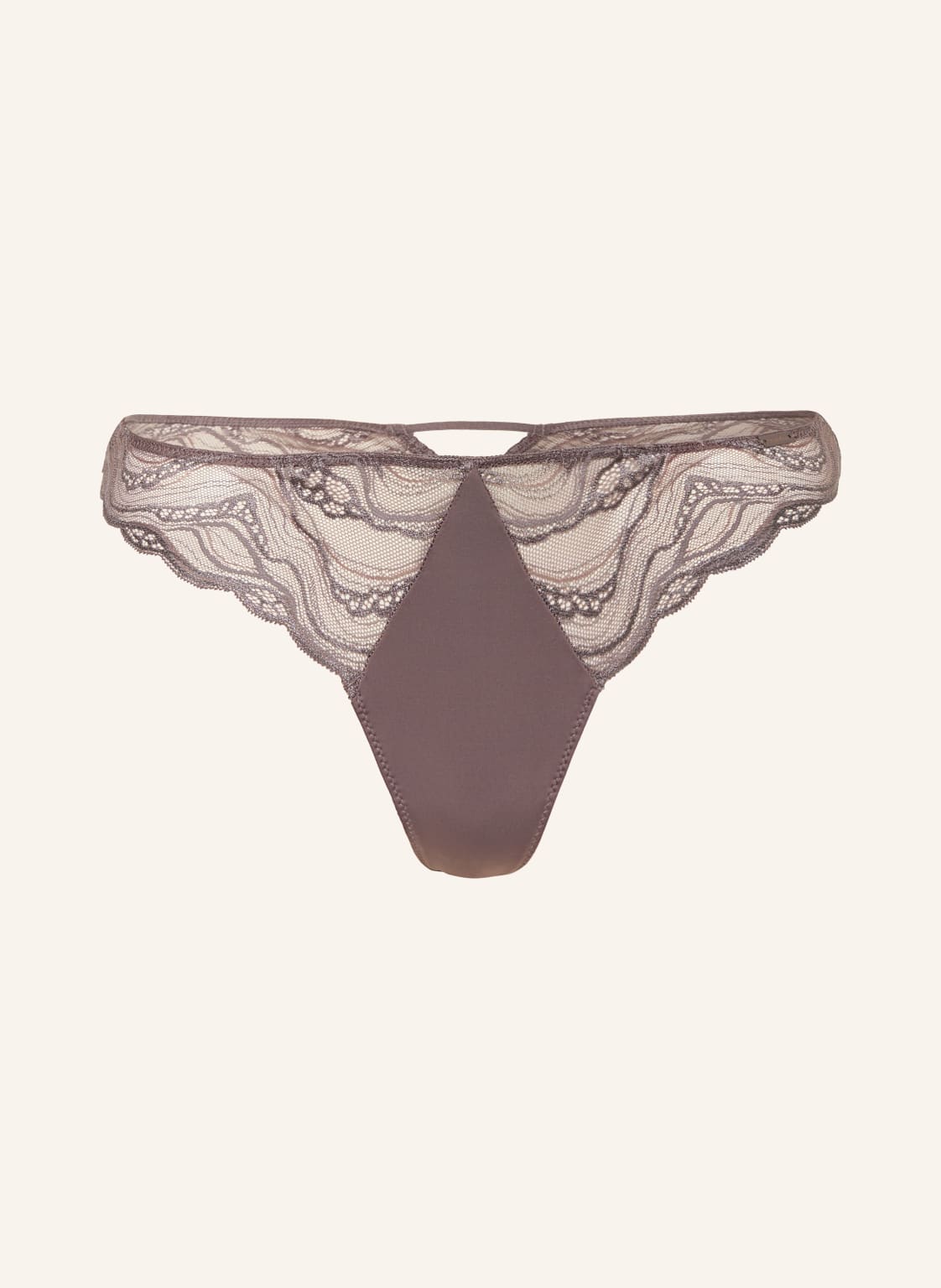 Calvin Klein Stringi Sensual Stretch Lace Z Wycięciem braun