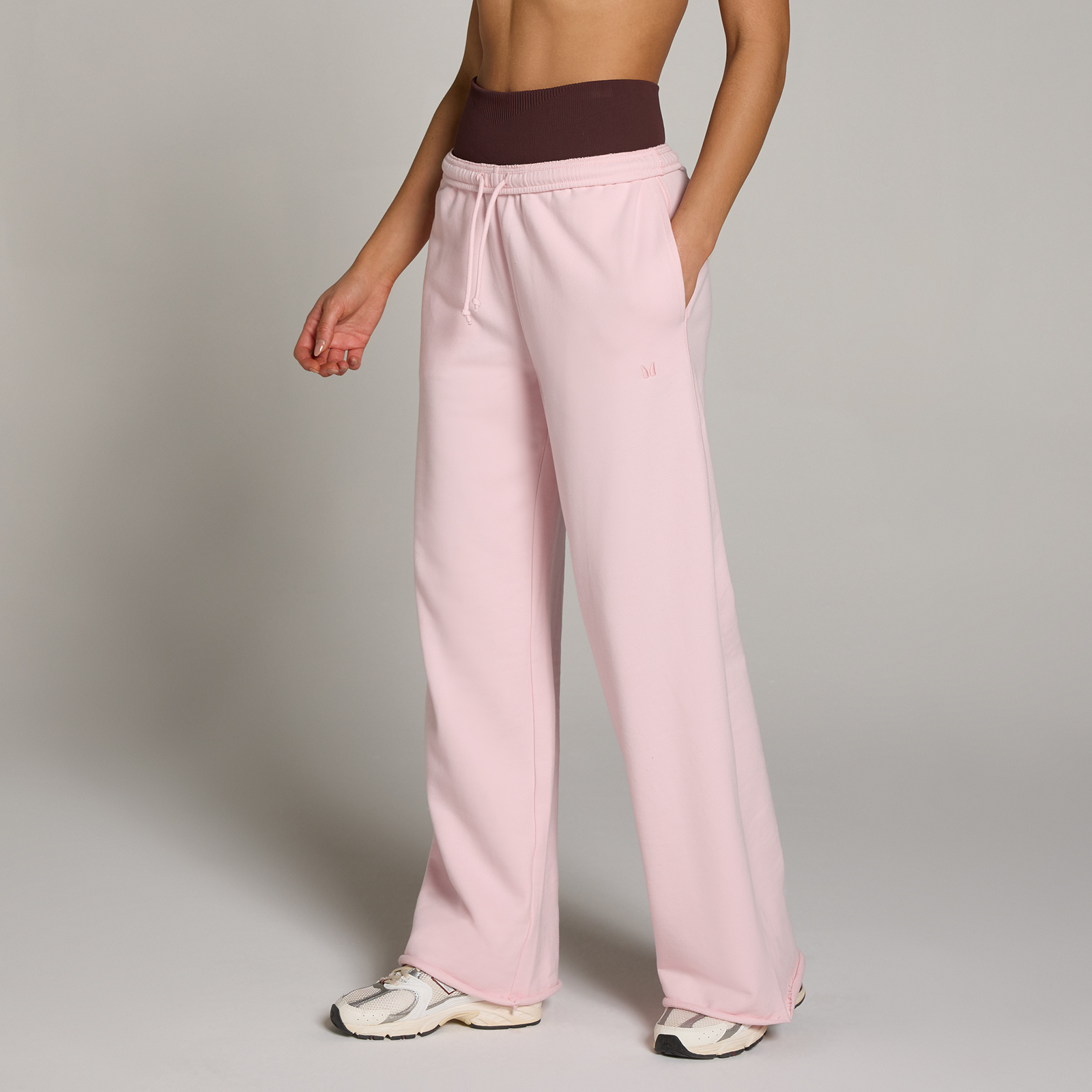 MP Damskie Spodnie Dresowe Move Club Graphic Lekkie Loopback Prosta Nogawka - Blush - S