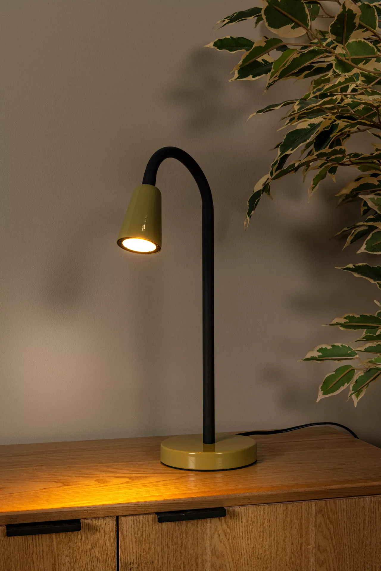 JASPER lampa biurkowa zielona oliwkowa 1xGU10 regulowana LUCIDE 65506/01/33