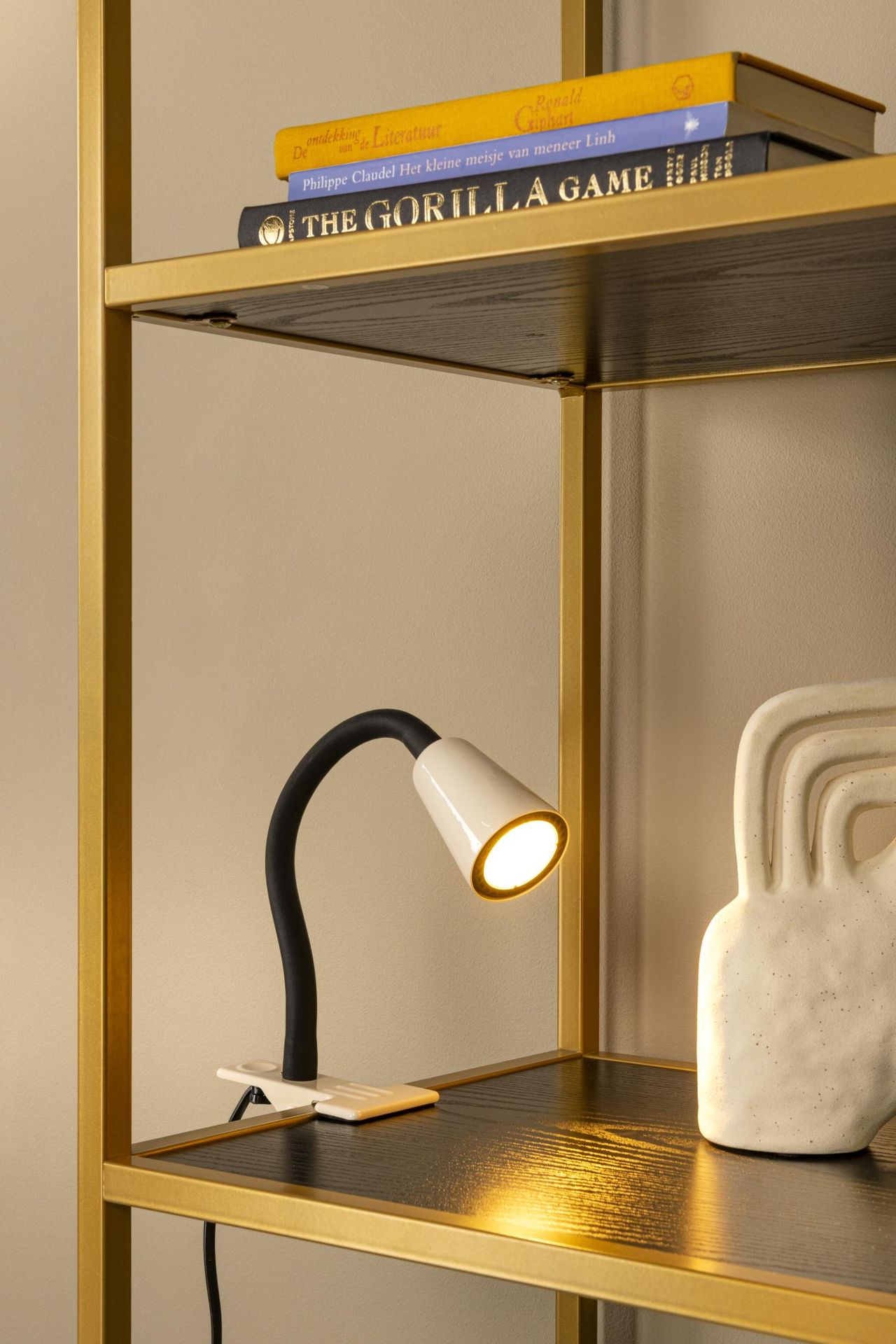 JASPER lampa biurkowa kremowa na klips 1xGU10 regulowana LUCIDE 65206/11/38