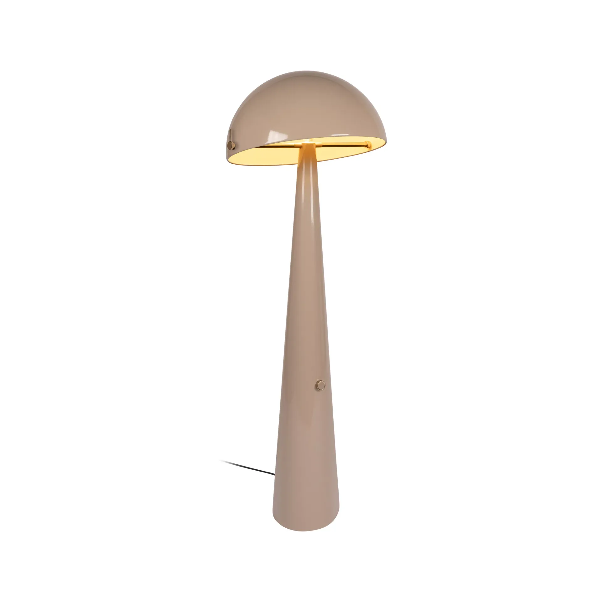 BARONE rustykalna lampa podłogowa taupe ze złotymi dodatkami i ściemniaczem fi 52cm 1xE27 LUCIDE 65702/01/41