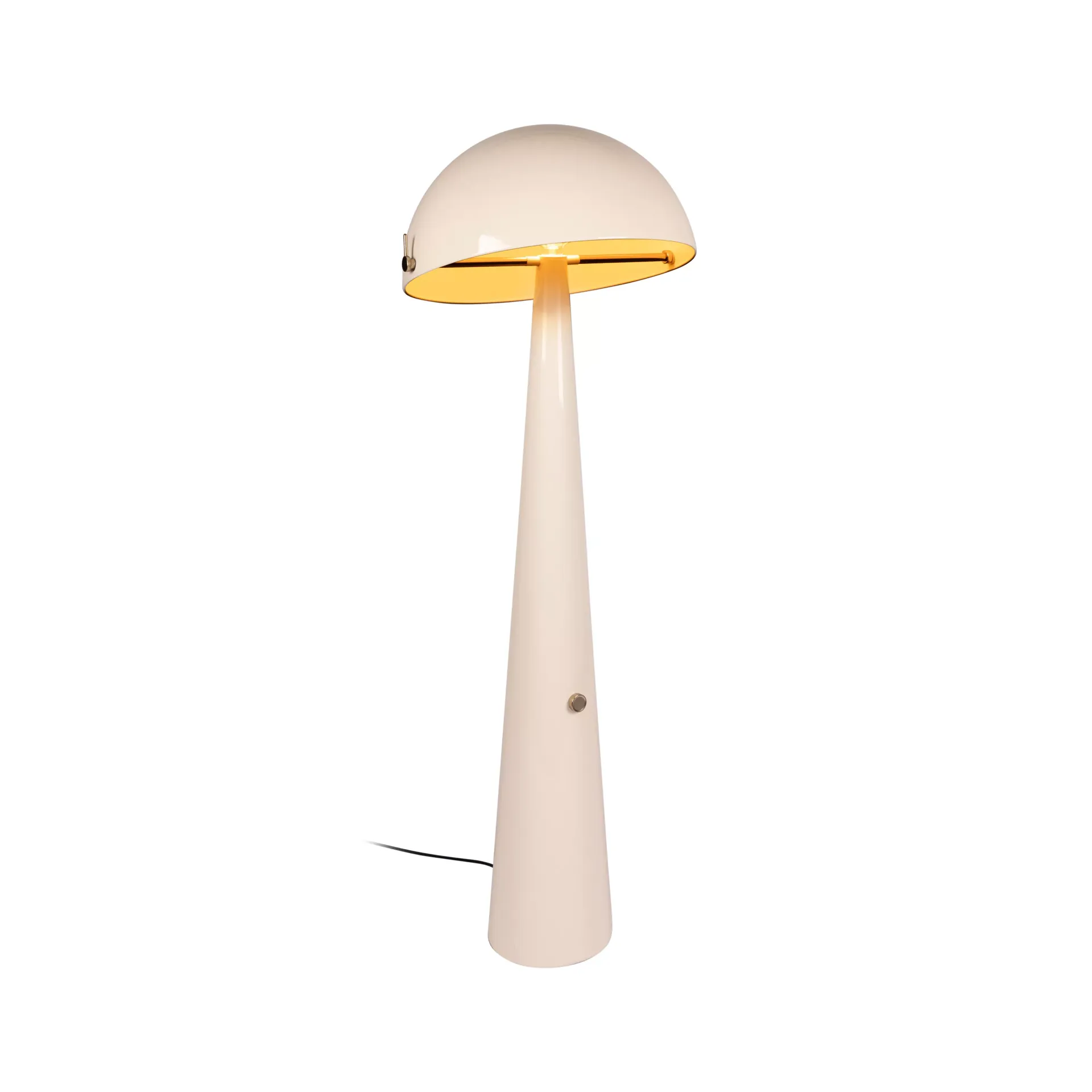 BARONE rustykalna lampa podłogowa kremowa ze złotymi dodatkami i ściemniaczem fi 52cm 1xE27 LUCIDE65702/01/38