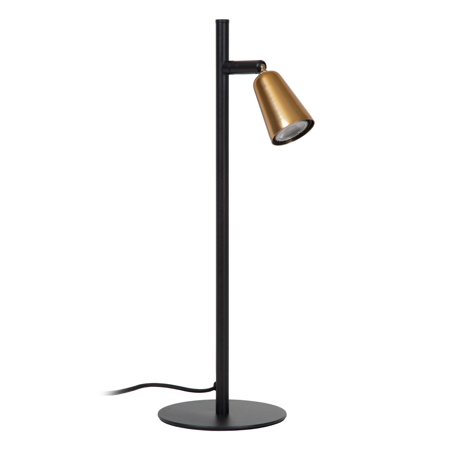 TIANA lampa stołowa czarno-złota 1xGU10 LUCIDE 65501/01/05