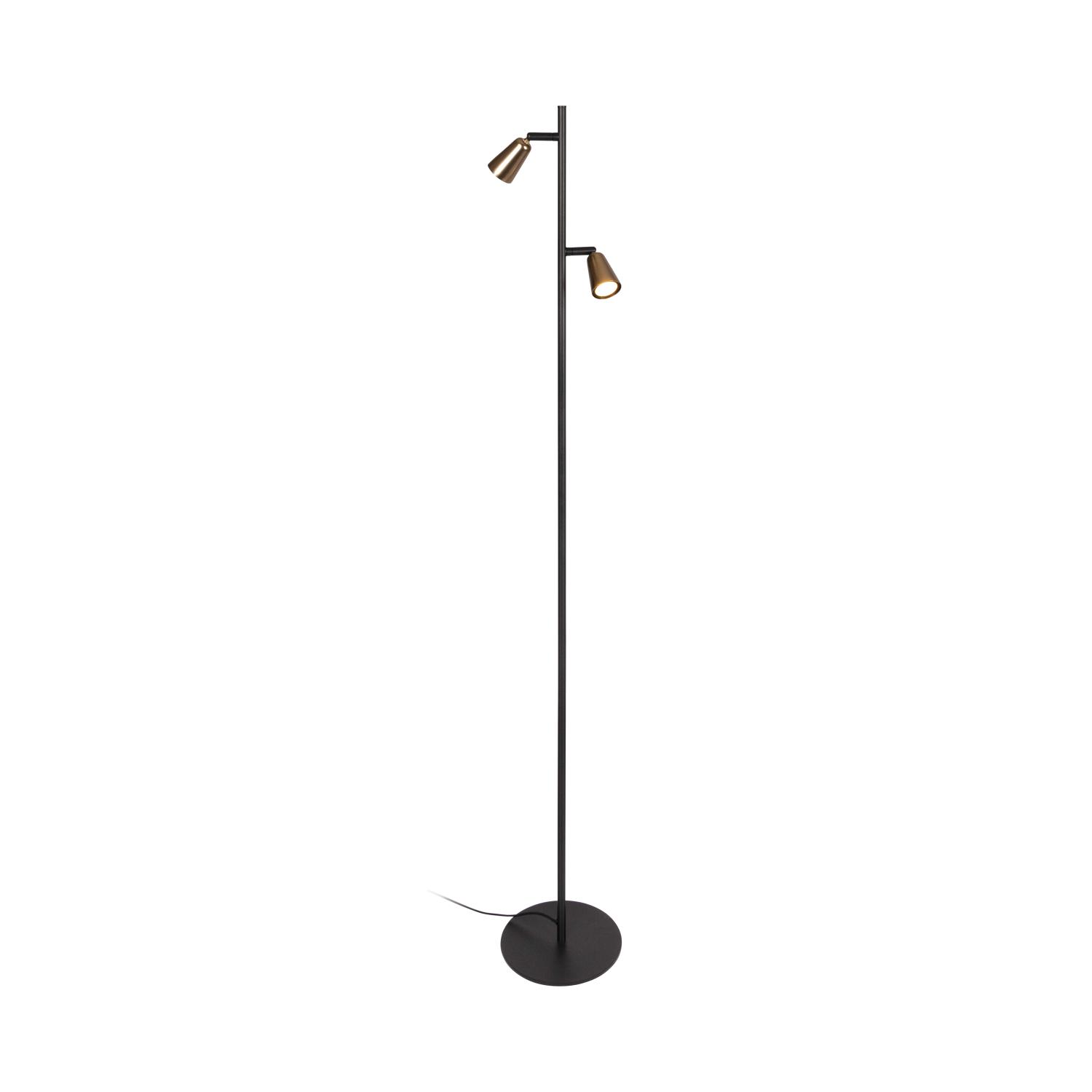 TIANA lampa podłogowa czarno-złota 2xGU10 LUCIDE 65701/02/05