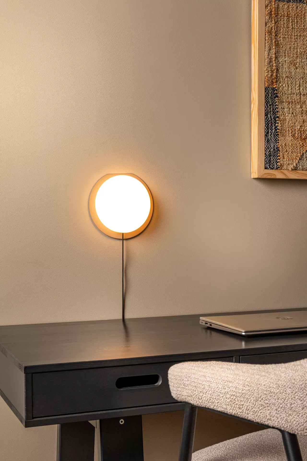 ALINDA lampa stołowa / ścienna taupe beżowa LED 9W 3000K DIM LUCIDE 77591/15/41