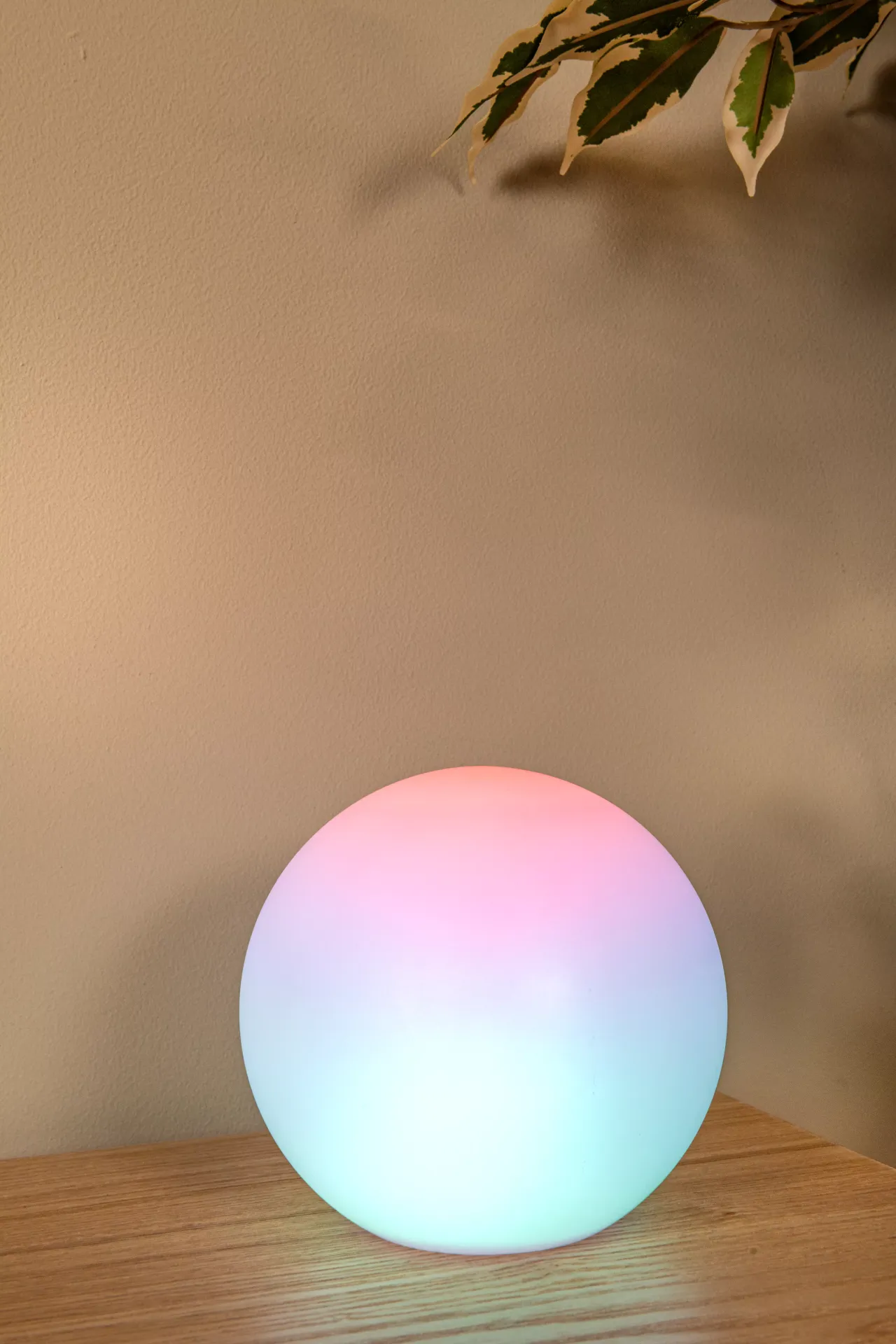 PINO przenośna lampa stołowa biała kula 15cm IP65 LED RGB 1,5W CCT + pilot LUCIDE 06529/15/31