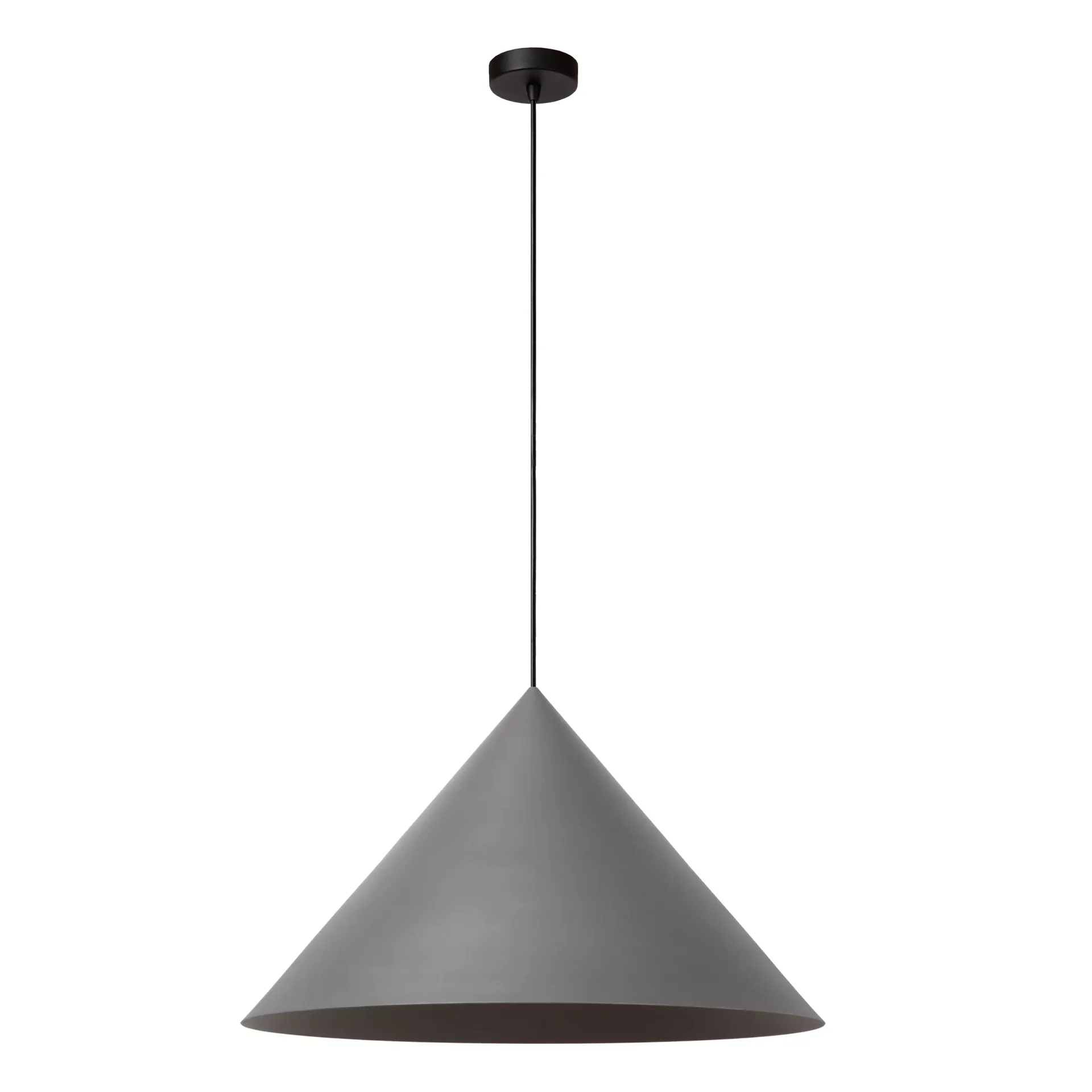 SPITZE lampa wisząca ciemnoszara stożek 60cm 1xE27 LUCIDE 21440/60/36