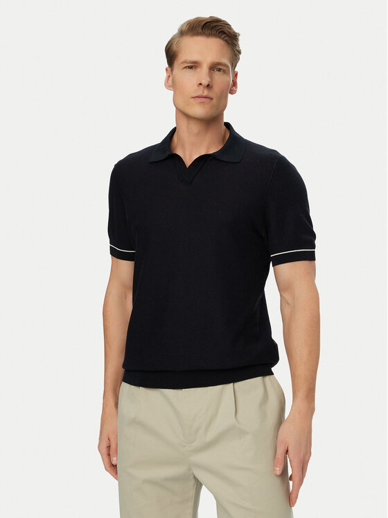 BOSS Polo H-Narciso 50560483 Granatowy Regular Fit