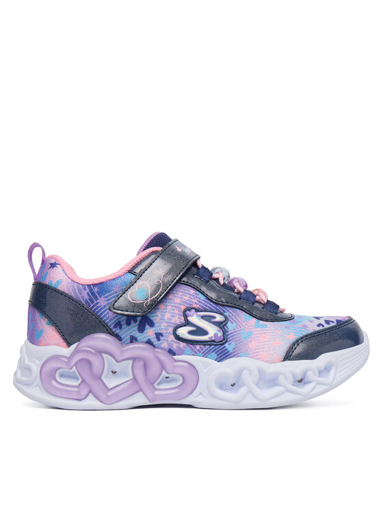 Skechers Sneakersy Infinite Heart Lights 303261L/NVMT Fioletowy