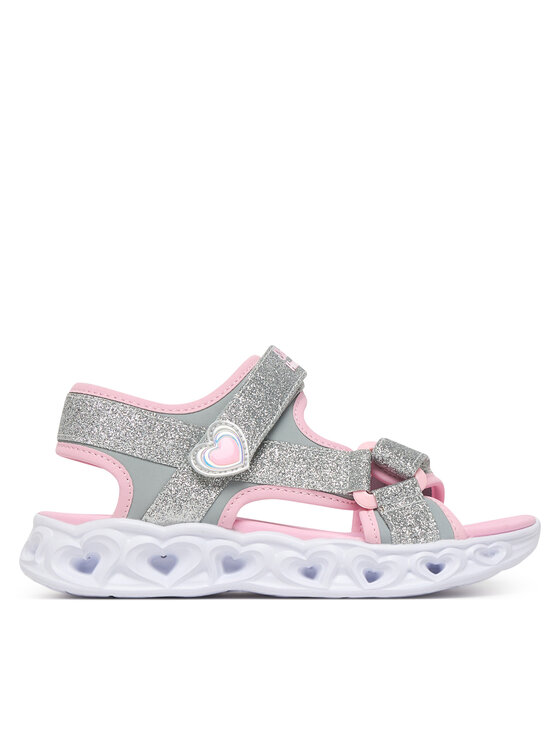 Skechers Sandały S-Lights: Heart Lights Sandal - Sugar Sparks 303114L/SLPK Szary
